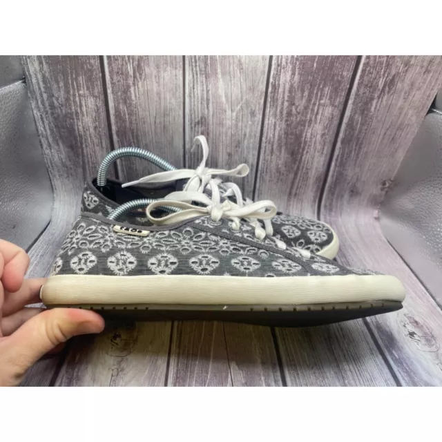 Taos Star Lite Womens US 7 Shoes Sneakers Eyelet Embroidered Lace Up Gray Casual