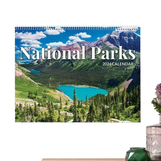NATIONAL PARKS CALENDAR 2024 Hangable Wall Art Monthly Calendar 14.59