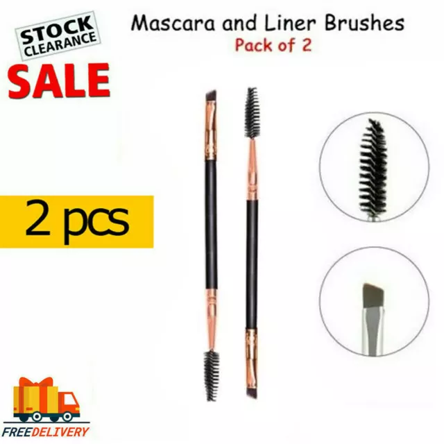 EYEBROW Brush Cosmetics Angled Brow Brush Dual-ended Duo Angled Brow Eyeliner UK