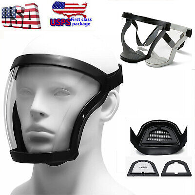 Full Face Clear Mask Anti-fog Reusable Protective Transparent Safety Shield US