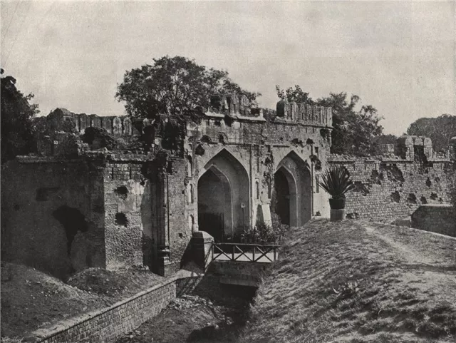 DELHI. The Kashmir Gate. India 1895 old antique vintage print picture