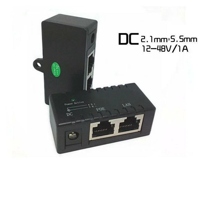 12V - 48V Passive POE Injector for IP Camera VoIP PhoneNetwrok AP ...