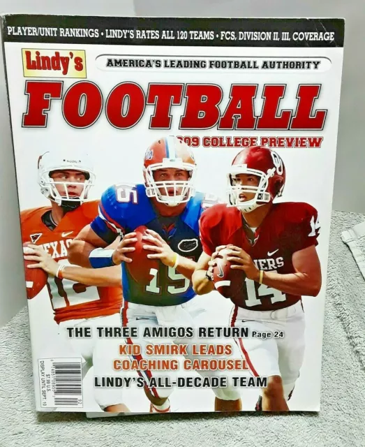 Lindys Sports College Football 2009 Magazine Tim Tebow Florida Sam Bradford