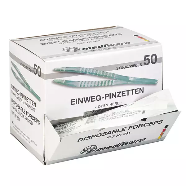 Mediware? Einmal-Pinzetten, 50er Packung, einzeln steril verpackt