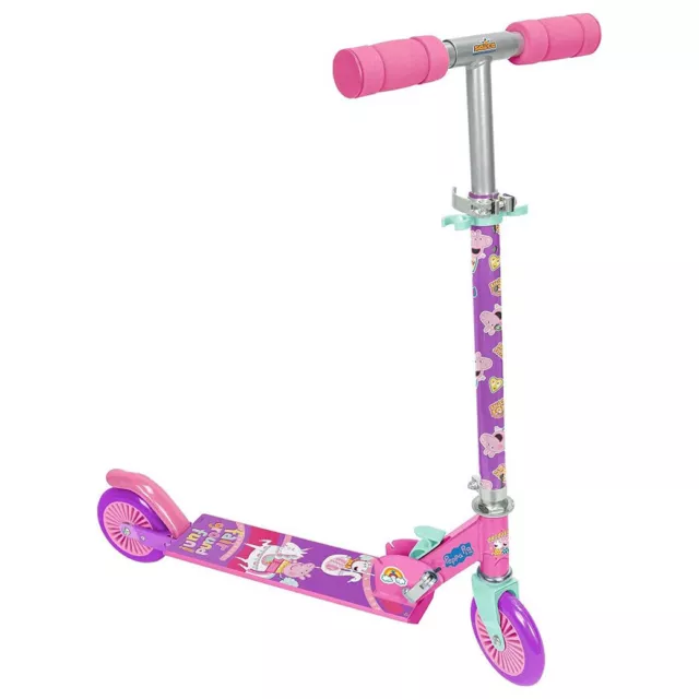 Tretroller für Mädchen Peppa Wutz Klappbarer Kickscooter für Kinder Peppa Pig