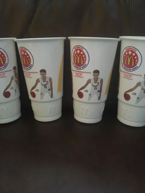 Trae Young Atlanta Hawks 2019 McDonalds All-American Plastic Cups Lot (4) 32oz