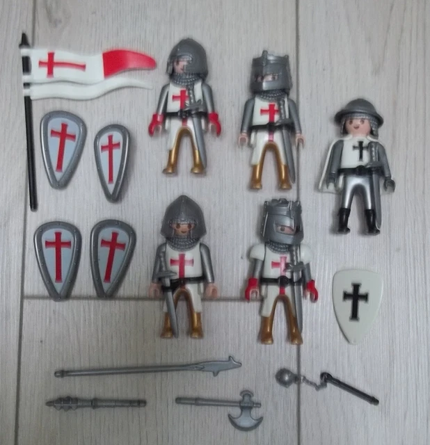 Lot Playmobil Chevaliers / Château Moyen Âge - Templiers, Vikings, Roi - Occasion, Pièces En Plastique