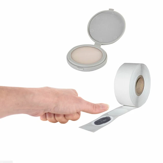 BankSupplies Inkless Fingerprint Kit | 500 Inkless Fingerprint Labels and Pad