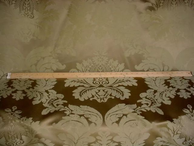 14-1/8Y Kravet Lee Jofa Sage Olive Floral Damask Upholstery Fabric