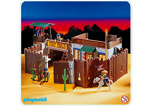 PLAYMOBIL WESTERN - porte encadrement fort eagle 3023 4072 Pirates 3285