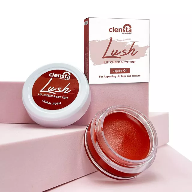 Clensta Luxuriant Lèvre Joue & Eye Coloration Corail Rush 5gm pour Femmes