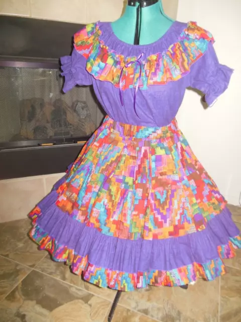 Unbranded Square Dance Outfit Women - Medium -Purple - Skirt 20"
