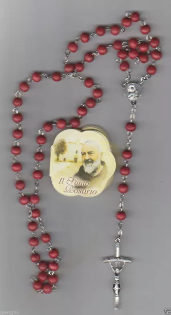 PADRE SAN PIO ROSARIO BENEDETTO IN LEGNO PROFUMATO Blessed Rosary