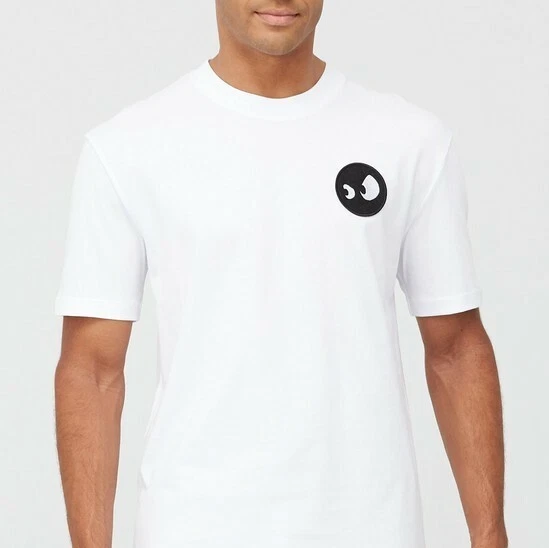 MCQ ALEXANDER MCQUEEN Mens Monster Logo Patch T Shirt In White Size Xxl New 48.99 PicClick UK