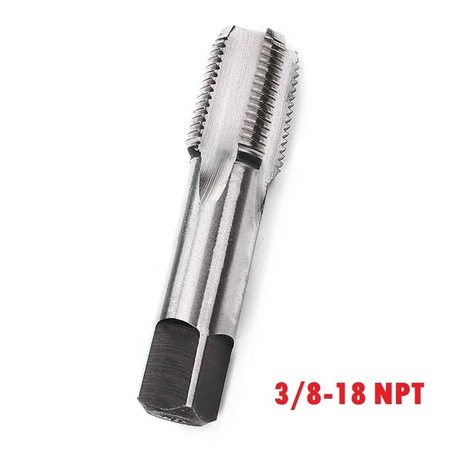 Trapano filettato manuale in acciaio ad alta velocità strumento 1 pz. 3/8 18 NPT tubo conico affilato