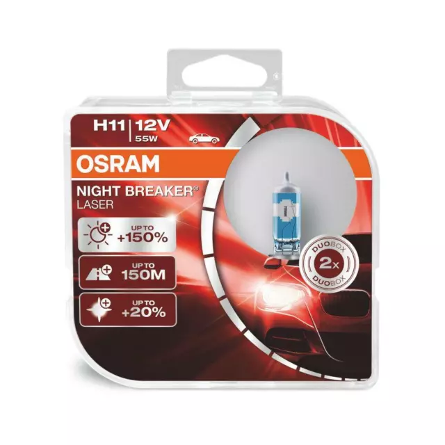 OSRAM Night Breaker Unlimited H11 Car Headlight Bulb 64211NL-HCB(Twin)