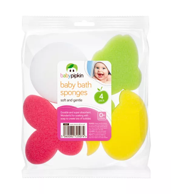 Baby Bath Sponge Safety Support Comfort Soft Safe Foam With 3 Small Sponges  Free