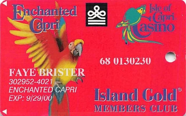 Enchanted Capri Casino Cruise Ship - New Orleans, LA - Rare 2nd Issue Slot Card