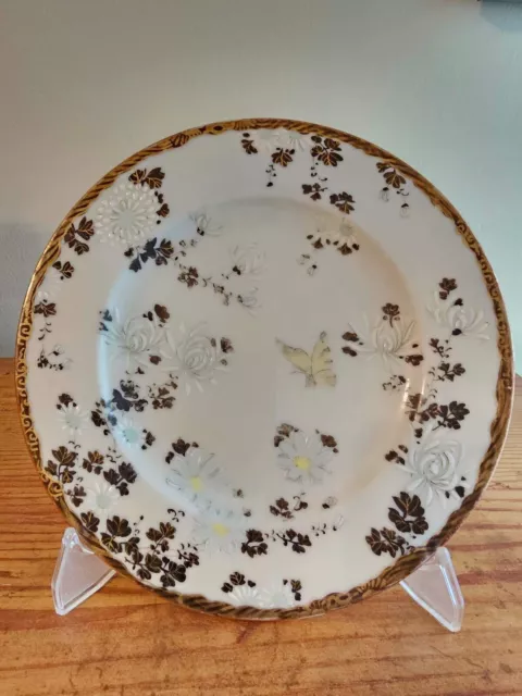 Antique Asian Chinese Japanese Oriental Porcelain Plate Butterflies Flowers
