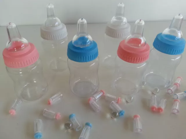 12 Fillable Bottles for Baby Shower Game Favors Prize Party Decoration Girl Boy