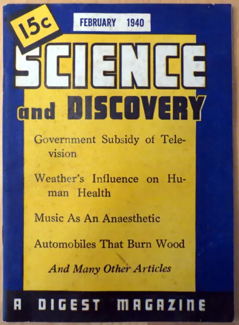 February 1940 Science and Discovery Magazine