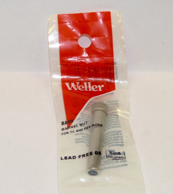 ORIGINAL WELLER TIP Retainer Barrel Nut Assembly BA60 for TC201T