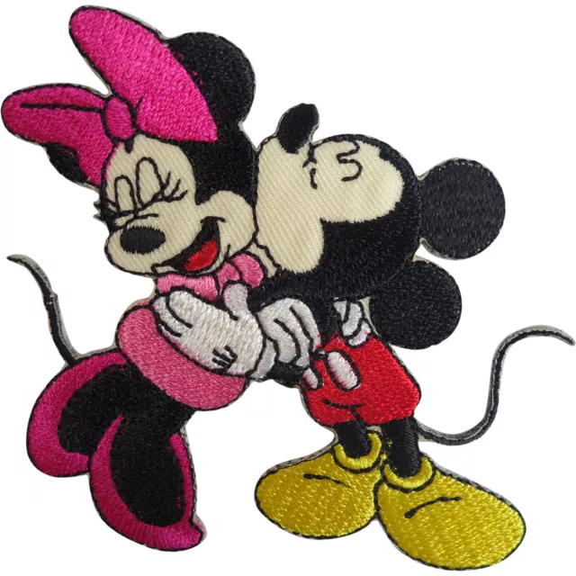 DISNEY MICKEY MINNIE Mouse Patch Embroidered Badge Iron Sew On Clothes