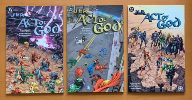 JLA Act of God #1, 2 & 3 complete series (DC 2001) 3 x VF & NM condition comics