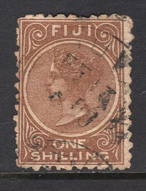 M24157 Fiji 1881 SG64a QV: 1/- deep brown. FU, Cat £45