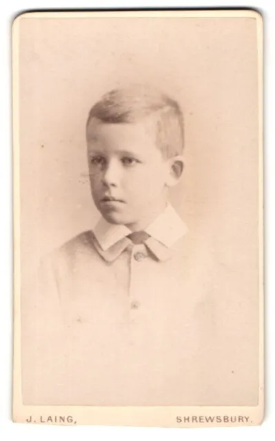 Photography J. Laing, Shrewsbury, Castle Street, Boy in Half Profile