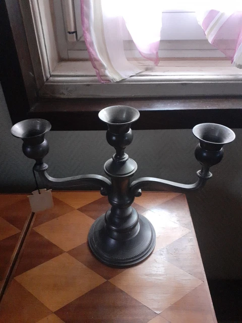 Bougeoir Torsadé En Métal - Objet Déco Design - Très Bon état