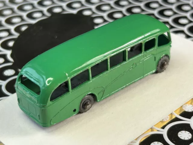 Matchbox Moko Lesney # 21b Bedford Duple Coach VG no box, 4GMW green 3