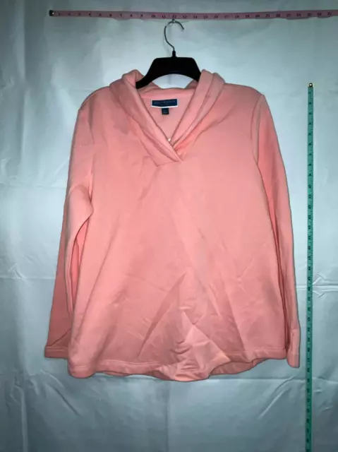 MSRP $37 Karen Scott Sport Light Salmon Pullover Size Large