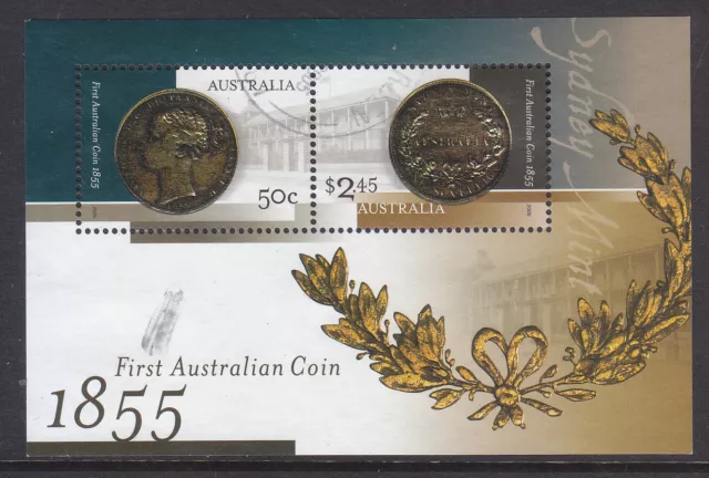 AUSTRALIA - 2005 First Coin Holey Dollar and Dump Mini Sheet Used FU