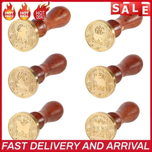 Retro Animal Printed Wax Seal Stamp Fire Painting Stamping Envelope Wedding Card