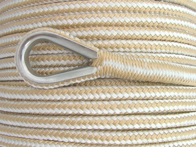 8mm x 100M Double Braid Nylon Anchor Rope, Super Strong, Great for Drum Winches 2