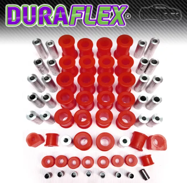 Mk1 Mazda MX5 Eunos Miata Front & Rear HELIX Chassis Bush Set - Red PU