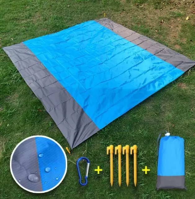 Picknickdecke Outdoor Pocket Blanket Wasserdicht Strandmatte Campen 210cmx2 Y7W8