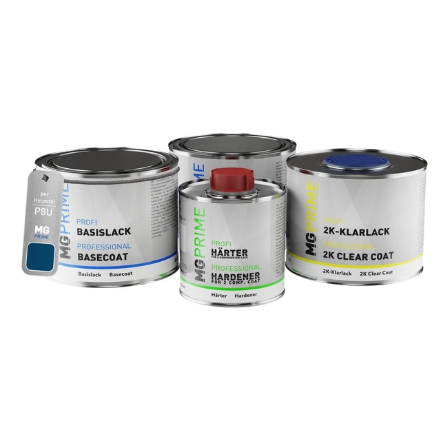 Vernice per auto Barattolo per Hyundai P8U Blue Sprinter P. Metallic Matt 1,75L