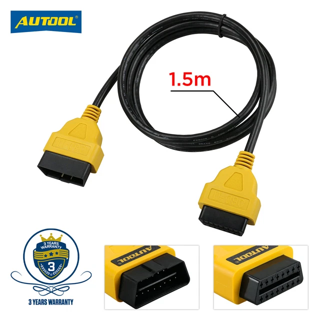 OBD2 Extension Cable,Universal Full 16pin Male To Female For Car Obd Diagnostic Extender Cord Connector