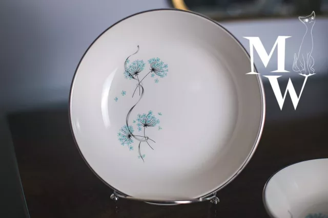 Taylor Smith Blue Lace Dandelion Cereal Bowls Vintage Versatile