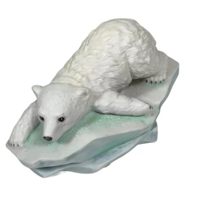 Vintage Polar Bear Cub Porcelain Figurine Polar Expedition Maruri USA