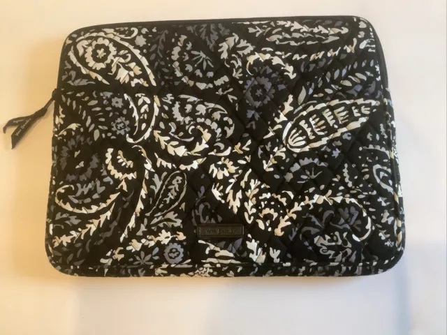 Gently Used~Vera Bradley Paisley Noir Soft Shell Laptop Sleeve 11X14