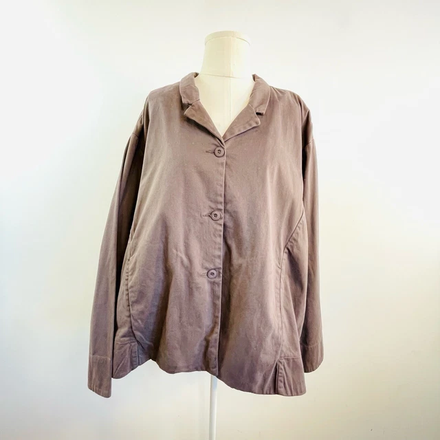 Elemente Clemente Size 3 12 Brown Organic Cotton Oversized Naby Jacket NWT
