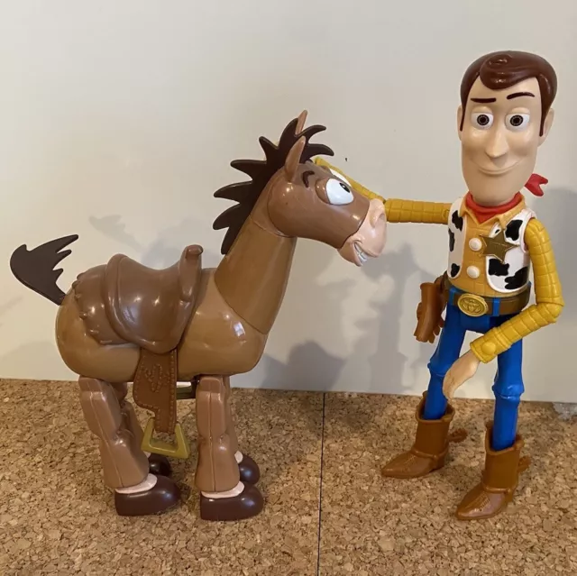 Disney PIXAR TOY STORY Woody & Bullseye Horse Action Figure Set Lot