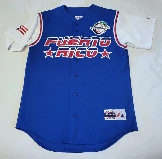 RARE SEWN PUERTO Rico WBC Caribbean Series baseball jersey Majestic