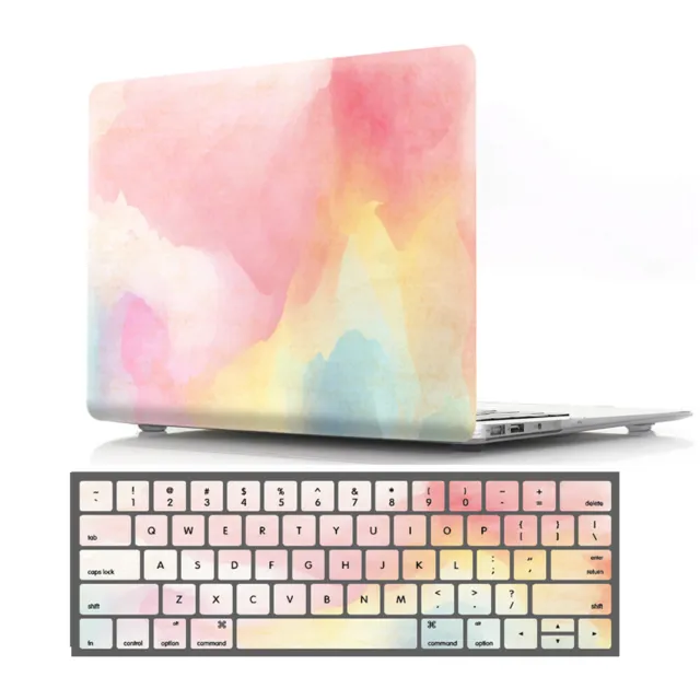 Color Pattern Case For Macbook M2 Air 13 12 11 Pro 14 15 16 inch +Keyboard Cover