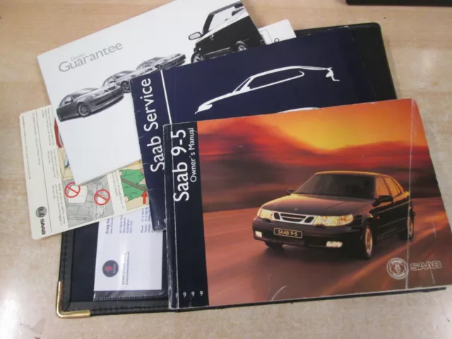 1999 SAAB 95 9-5 OWNERS HANDBOOK MANUAL Print 1999 and wallet