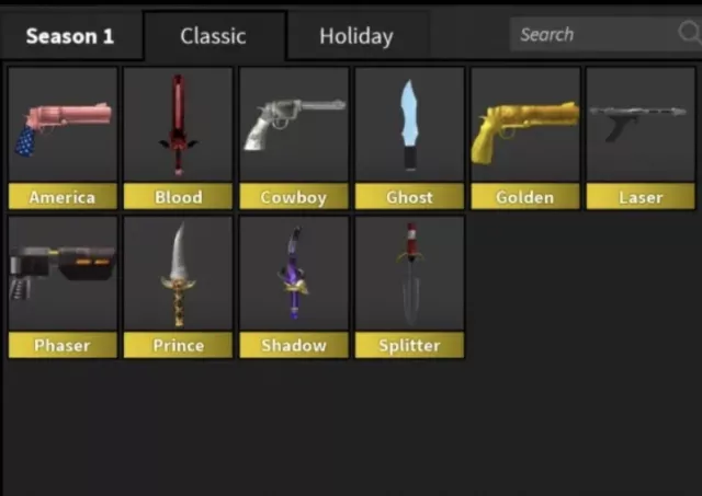 107 GODLYS ROBLOX Mm2 Murder Mystery 2 Small Set Godlies Ancients Vintages  Cheap $16.20 - PicClick