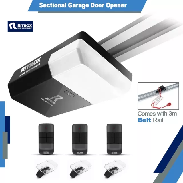 RITROX RX-1200P Sectional Garage Door Opener Motor Belt Rail (All in One) 1200N